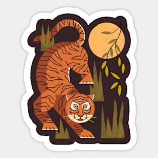 Tiger Moon Sticker